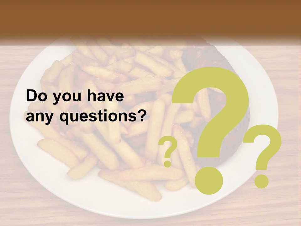 A Plate Of French Fries And A Hot Dog On A Plate PowerPoint Template