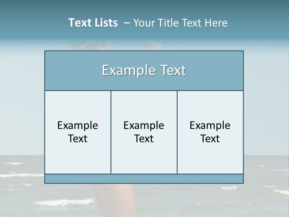 A Woman In A White Dress And Hat On The Beach PowerPoint Template