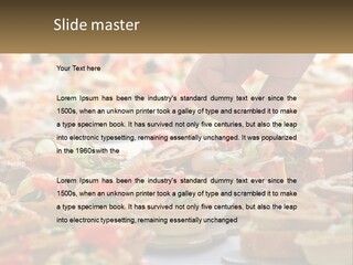A Person Picking Up A Piece Of Food From A Table PowerPoint Template
