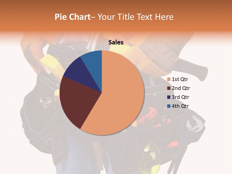 A Man Holding A Tool Belt With Tools In It PowerPoint Template