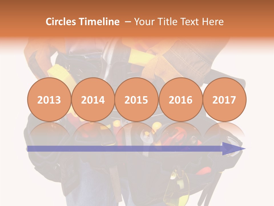 A Man Holding A Tool Belt With Tools In It PowerPoint Template