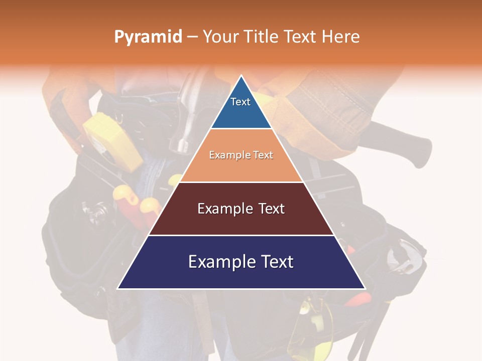 A Man Holding A Tool Belt With Tools In It PowerPoint Template