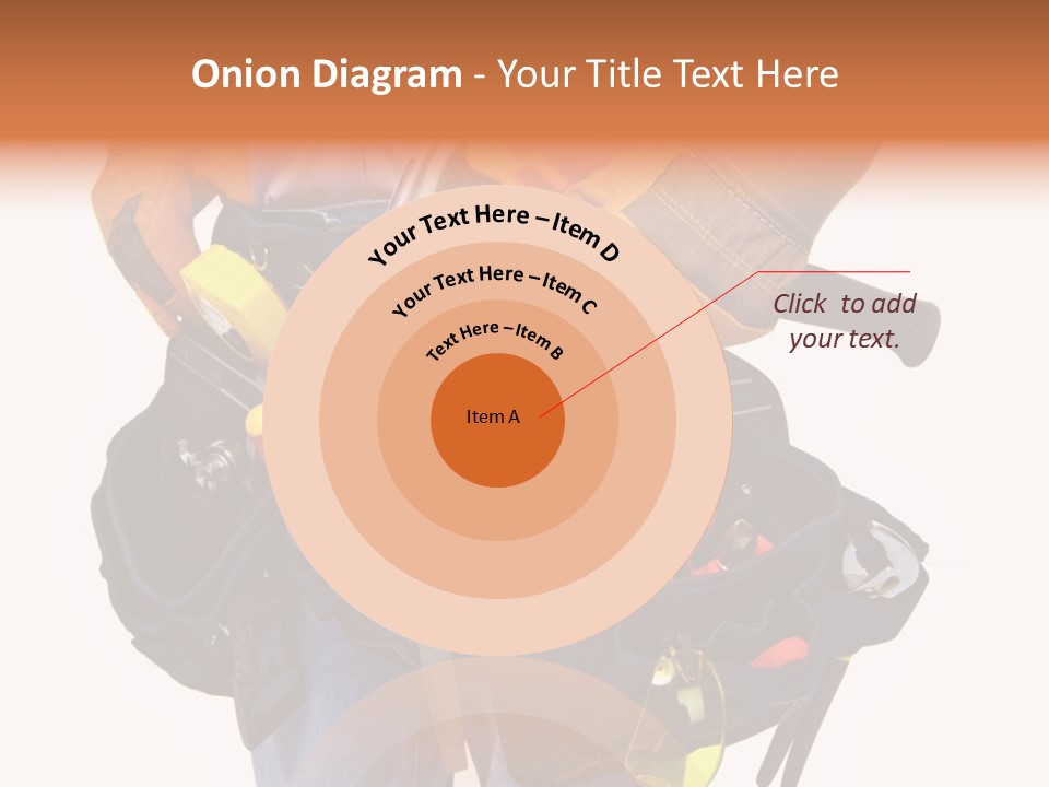 A Man Holding A Tool Belt With Tools In It PowerPoint Template