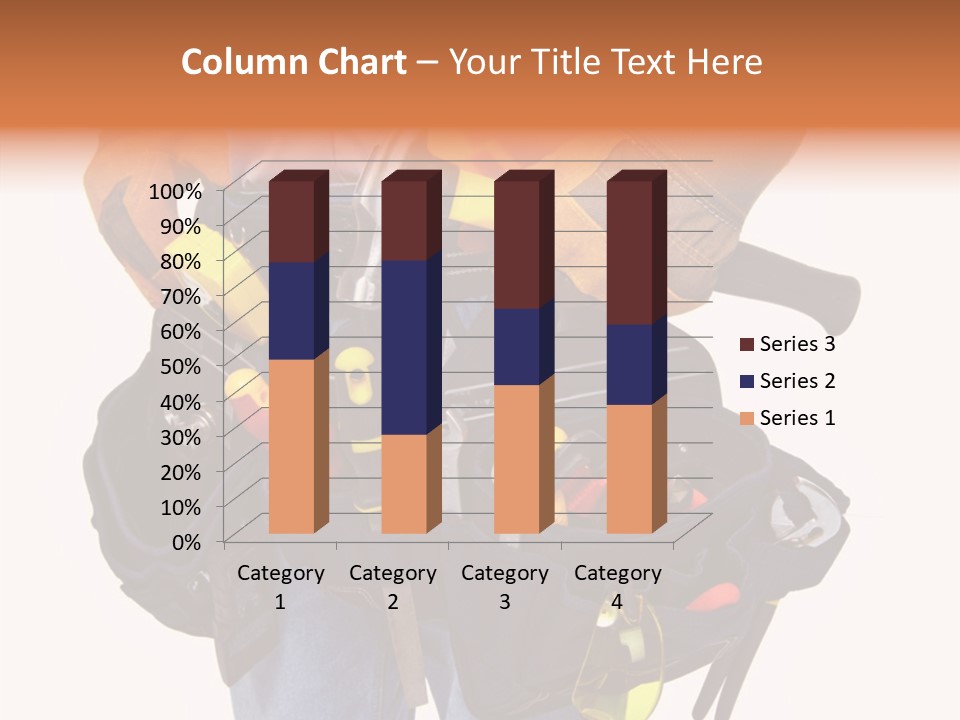 A Man Holding A Tool Belt With Tools In It PowerPoint Template