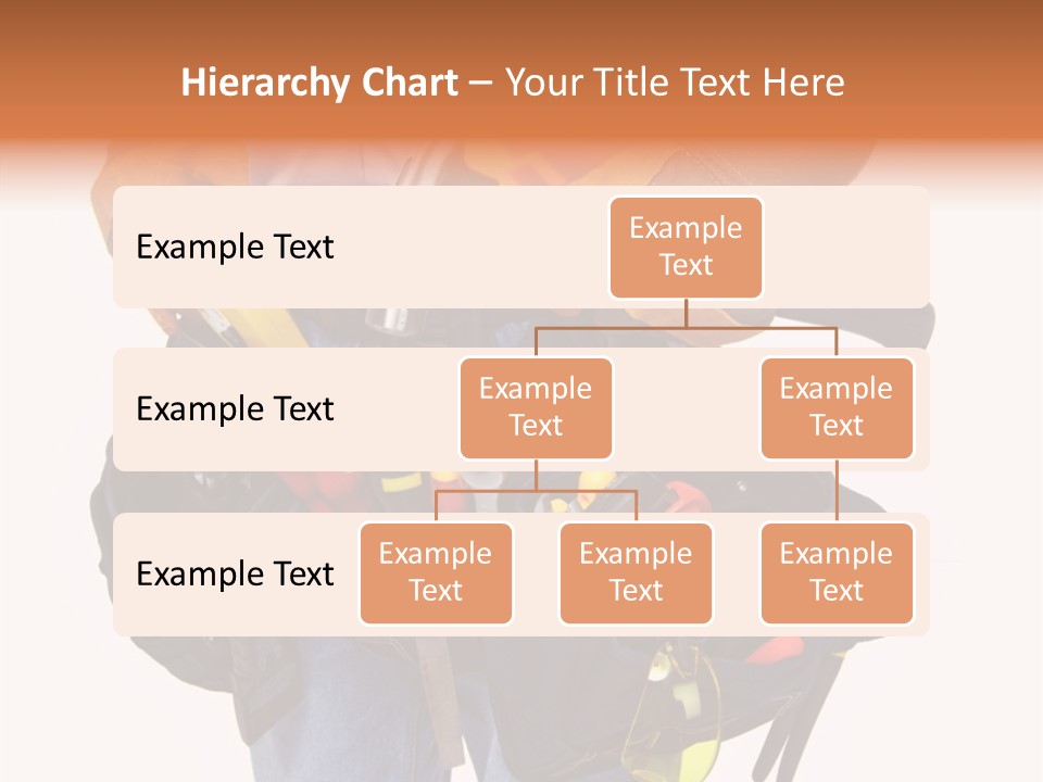 A Man Holding A Tool Belt With Tools In It PowerPoint Template