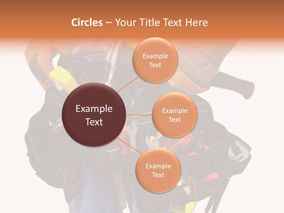 A Man Holding A Tool Belt With Tools In It PowerPoint Template