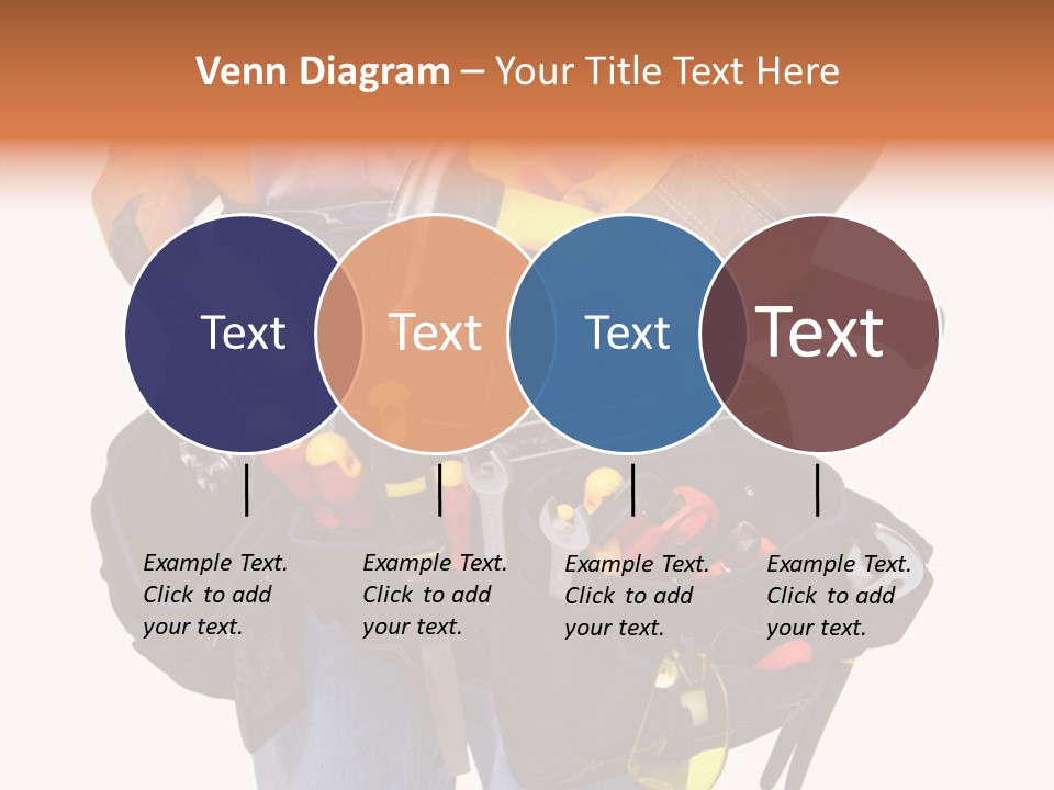 A Man Holding A Tool Belt With Tools In It PowerPoint Template