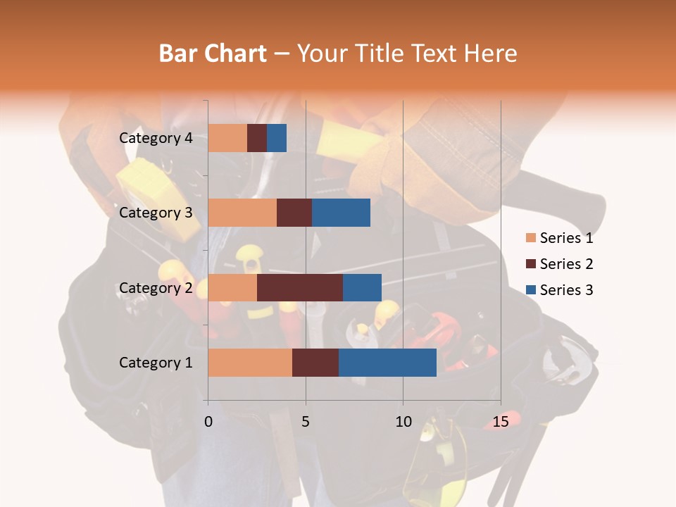 A Man Holding A Tool Belt With Tools In It PowerPoint Template