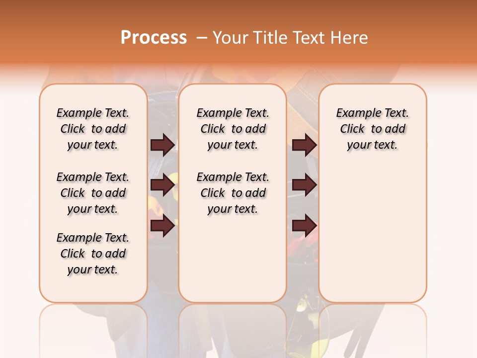 A Man Holding A Tool Belt With Tools In It PowerPoint Template