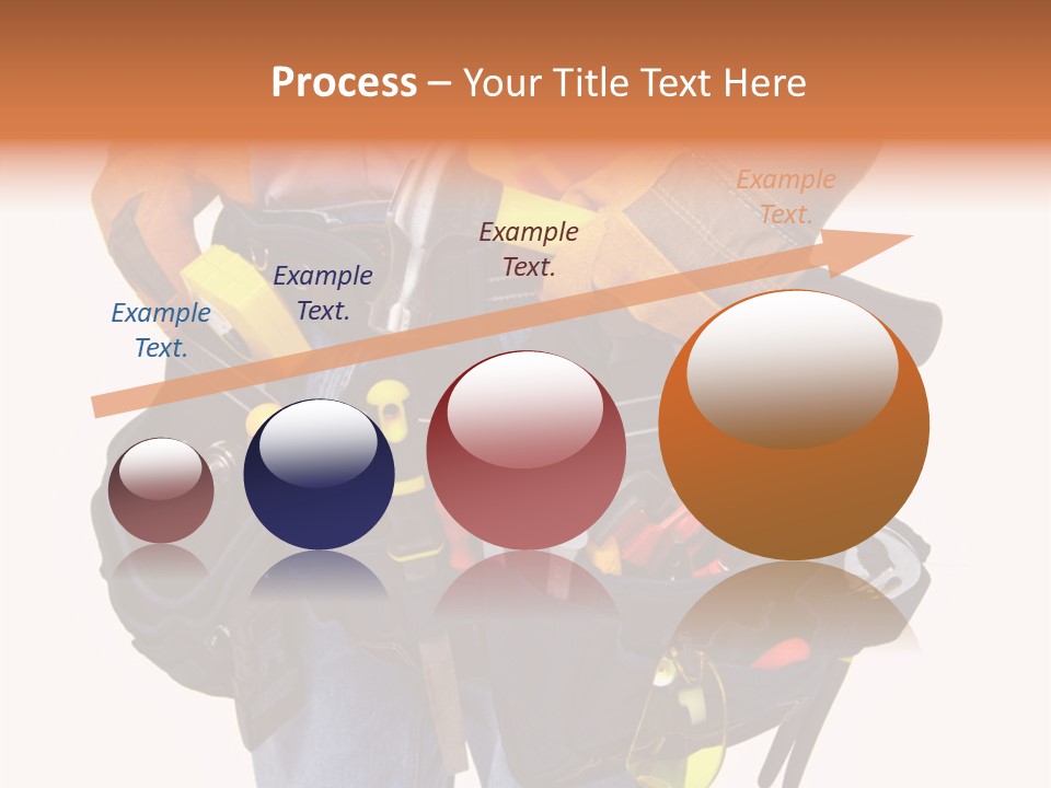 A Man Holding A Tool Belt With Tools In It PowerPoint Template