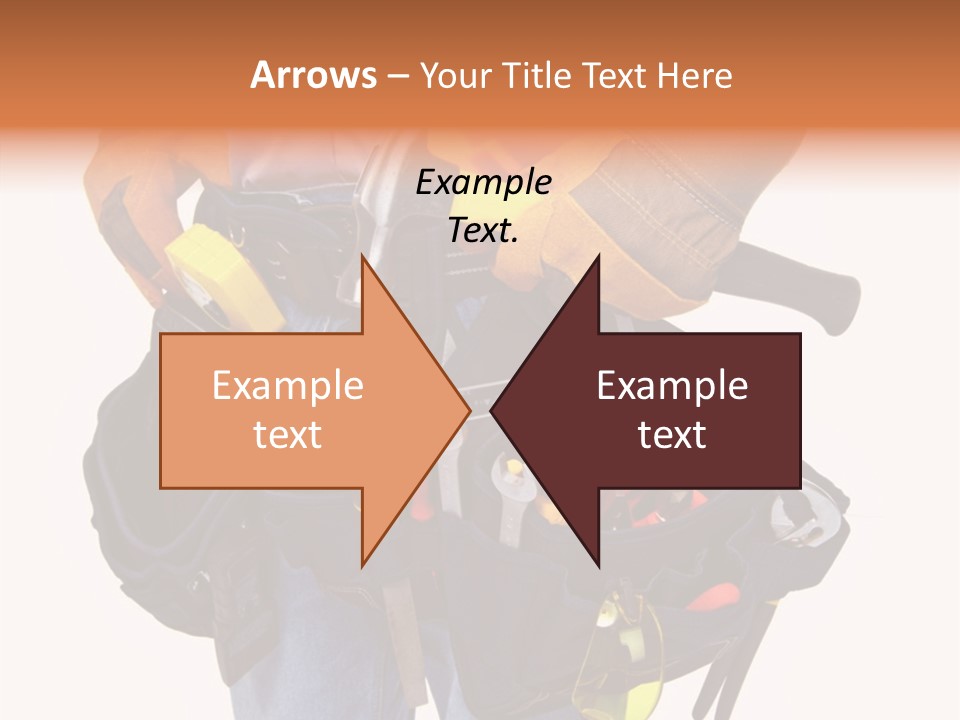 A Man Holding A Tool Belt With Tools In It PowerPoint Template