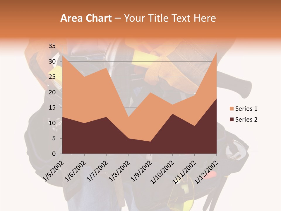 A Man Holding A Tool Belt With Tools In It PowerPoint Template