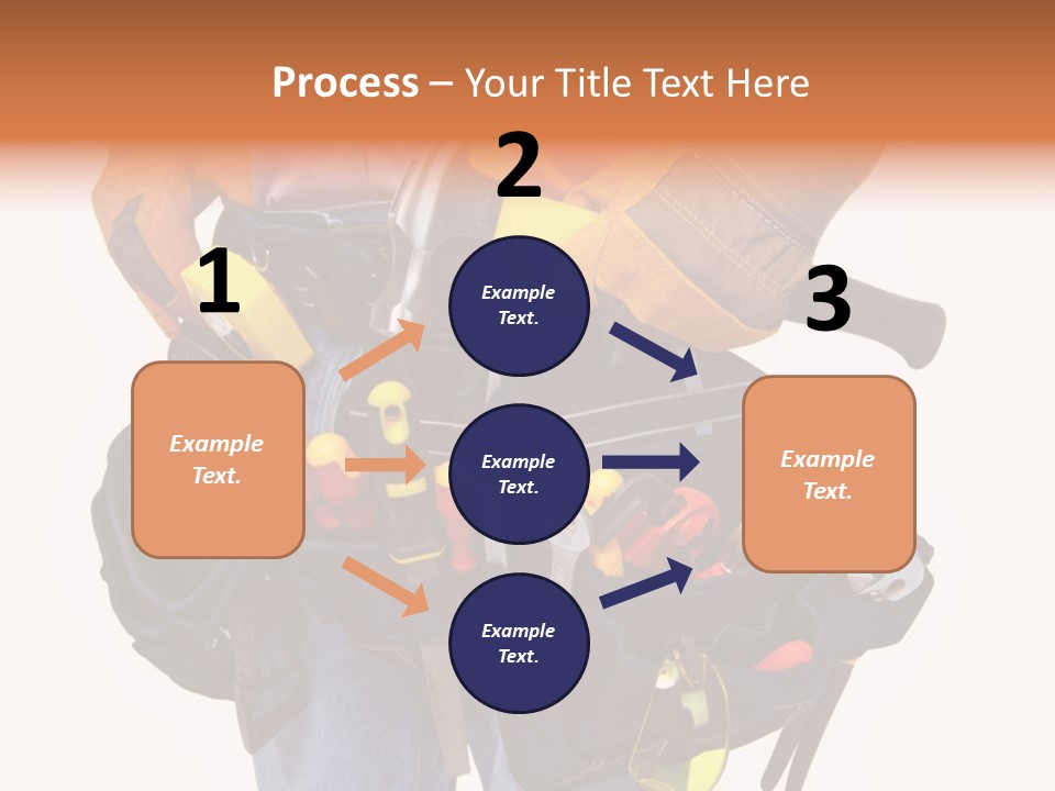 A Man Holding A Tool Belt With Tools In It PowerPoint Template