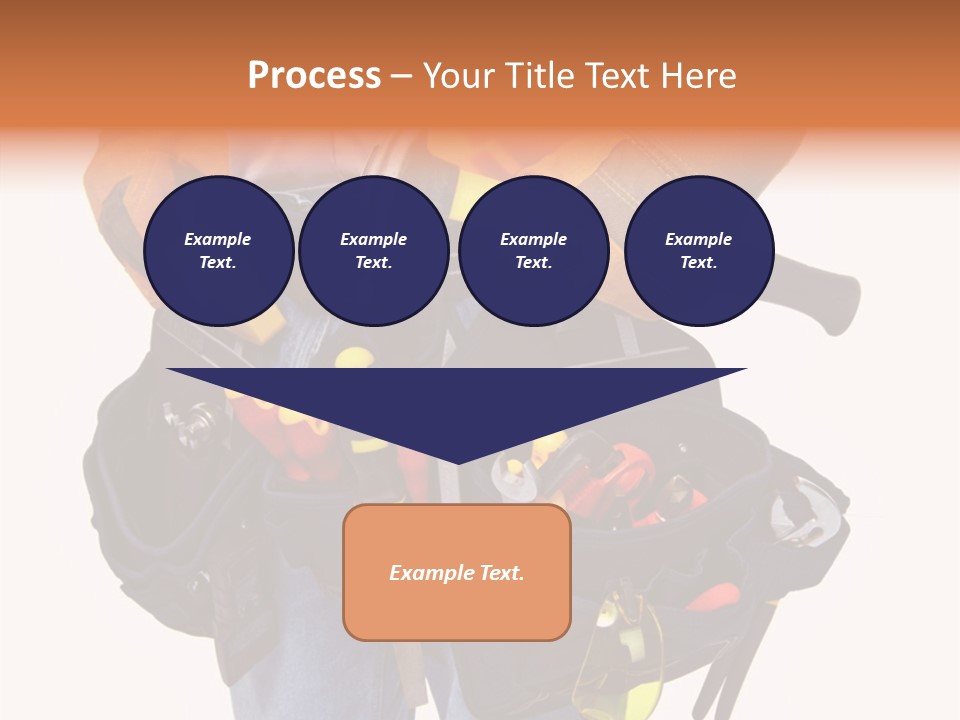 A Man Holding A Tool Belt With Tools In It PowerPoint Template