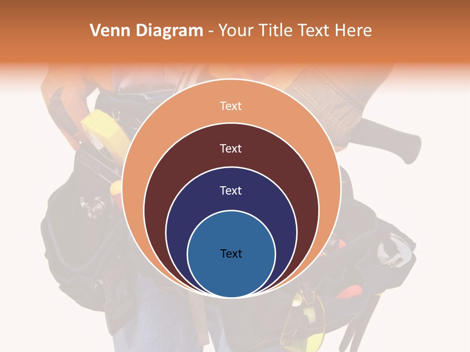 A Man Holding A Tool Belt With Tools In It PowerPoint Template