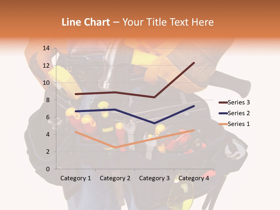 A Man Holding A Tool Belt With Tools In It PowerPoint Template