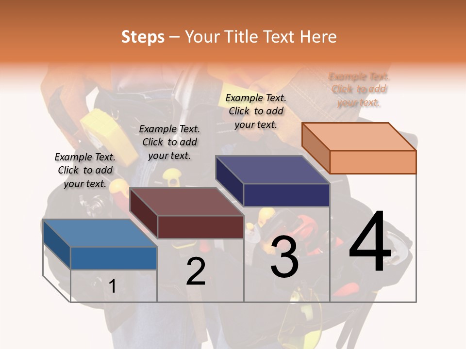 A Man Holding A Tool Belt With Tools In It PowerPoint Template
