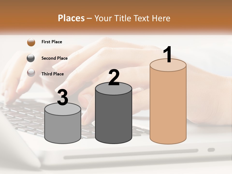A Person Typing On A Laptop Computer PowerPoint Template