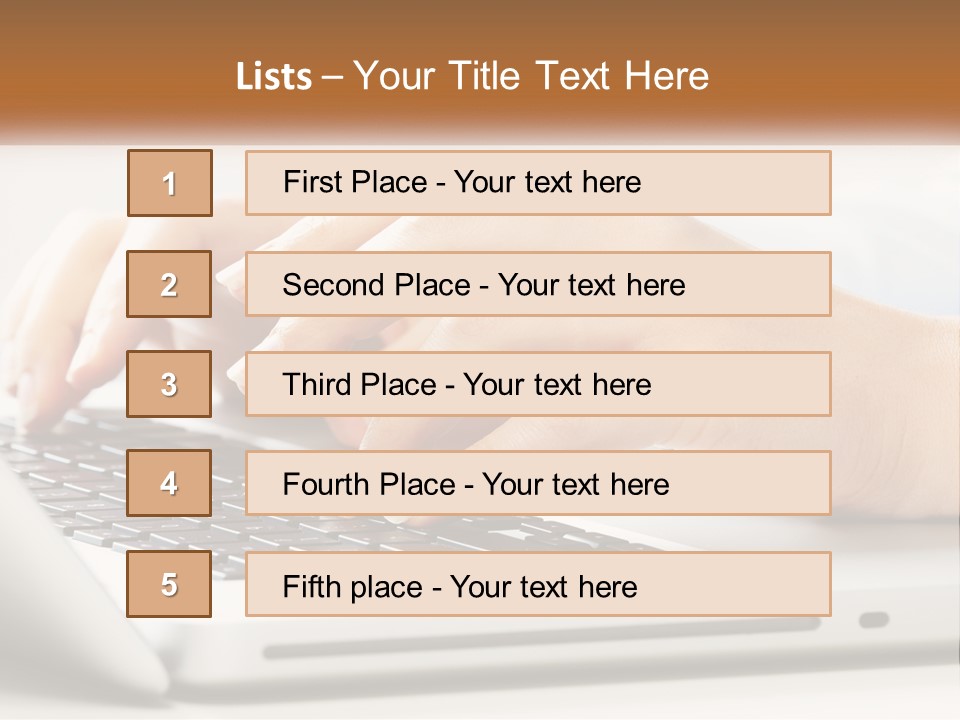 A Person Typing On A Laptop Computer PowerPoint Template
