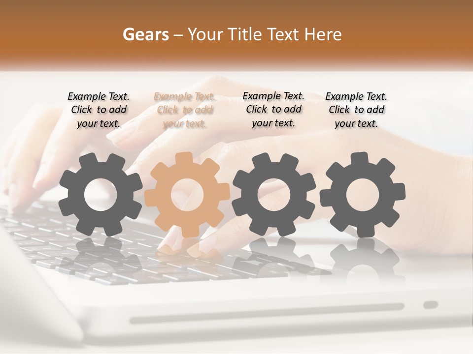 A Person Typing On A Laptop Computer PowerPoint Template