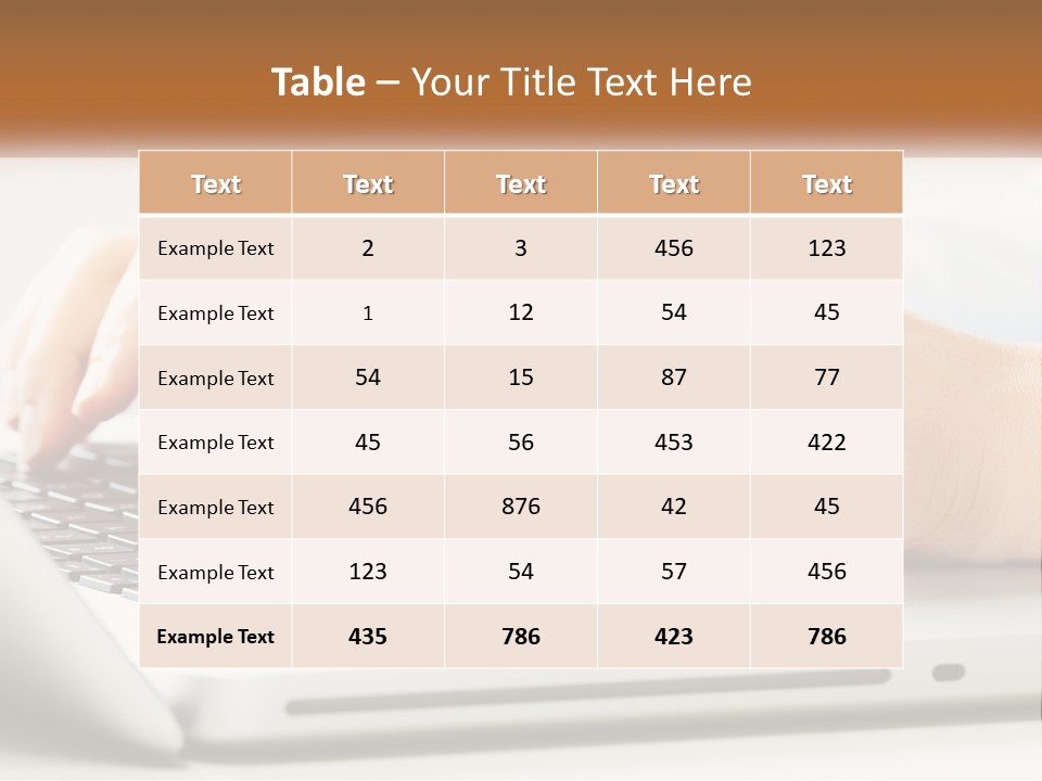 A Person Typing On A Laptop Computer PowerPoint Template