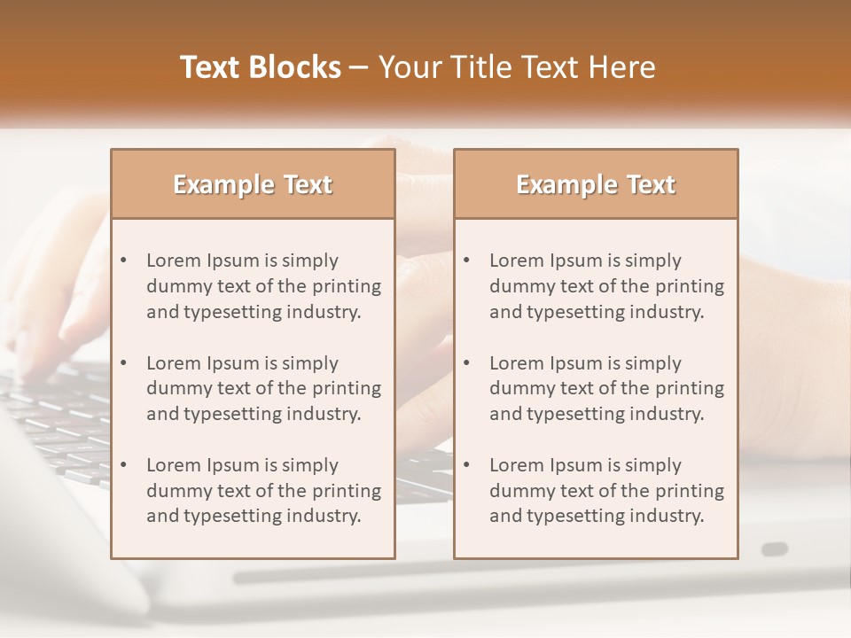 A Person Typing On A Laptop Computer PowerPoint Template