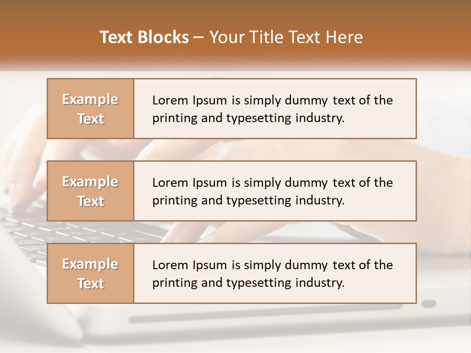 A Person Typing On A Laptop Computer PowerPoint Template