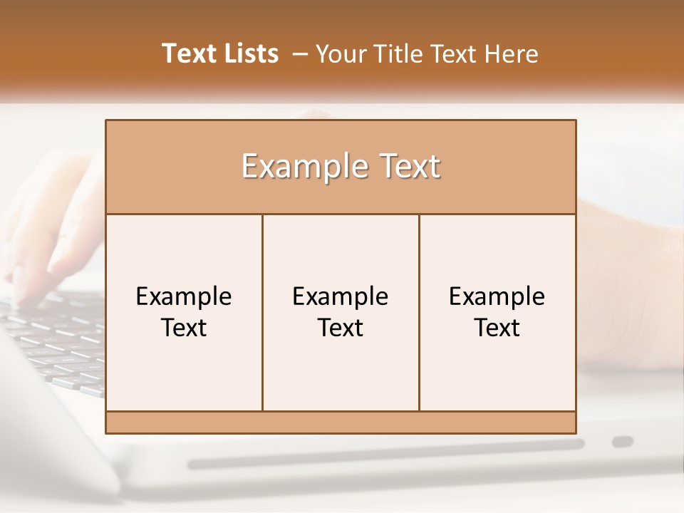 A Person Typing On A Laptop Computer PowerPoint Template