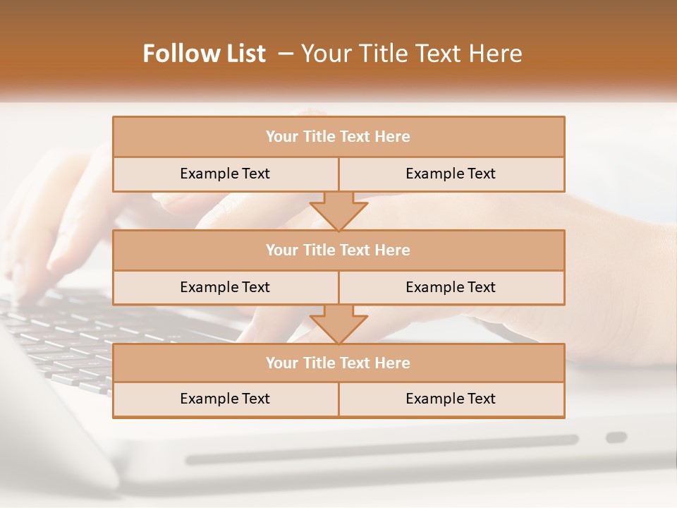 A Person Typing On A Laptop Computer PowerPoint Template