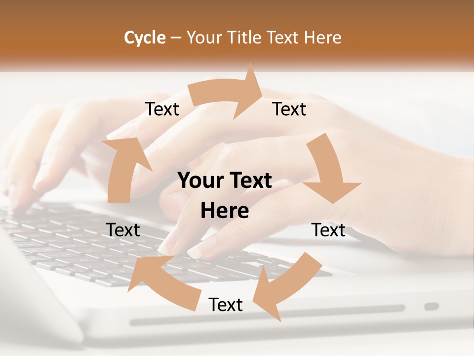 A Person Typing On A Laptop Computer PowerPoint Template