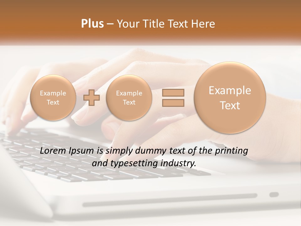 A Person Typing On A Laptop Computer PowerPoint Template