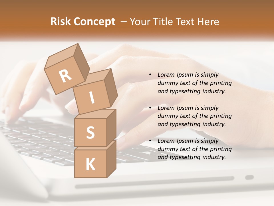 A Person Typing On A Laptop Computer PowerPoint Template