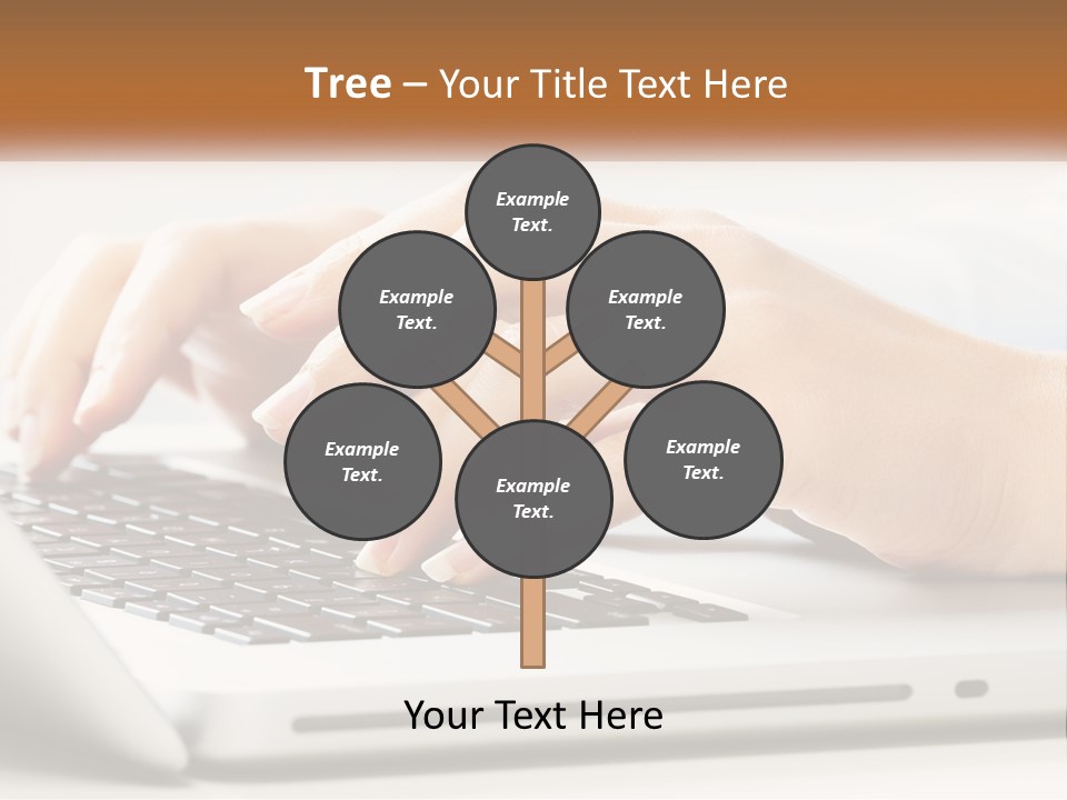 A Person Typing On A Laptop Computer PowerPoint Template