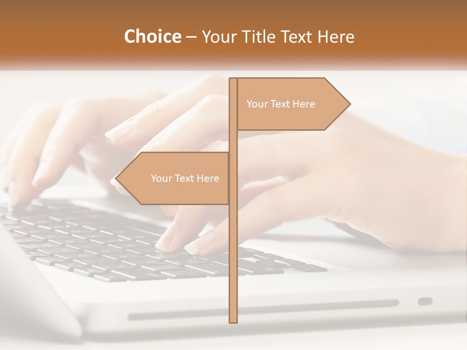 A Person Typing On A Laptop Computer PowerPoint Template