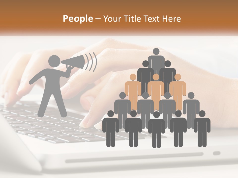 A Person Typing On A Laptop Computer PowerPoint Template