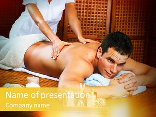 A Man Getting A Back Massage At A Spa PowerPoint Template