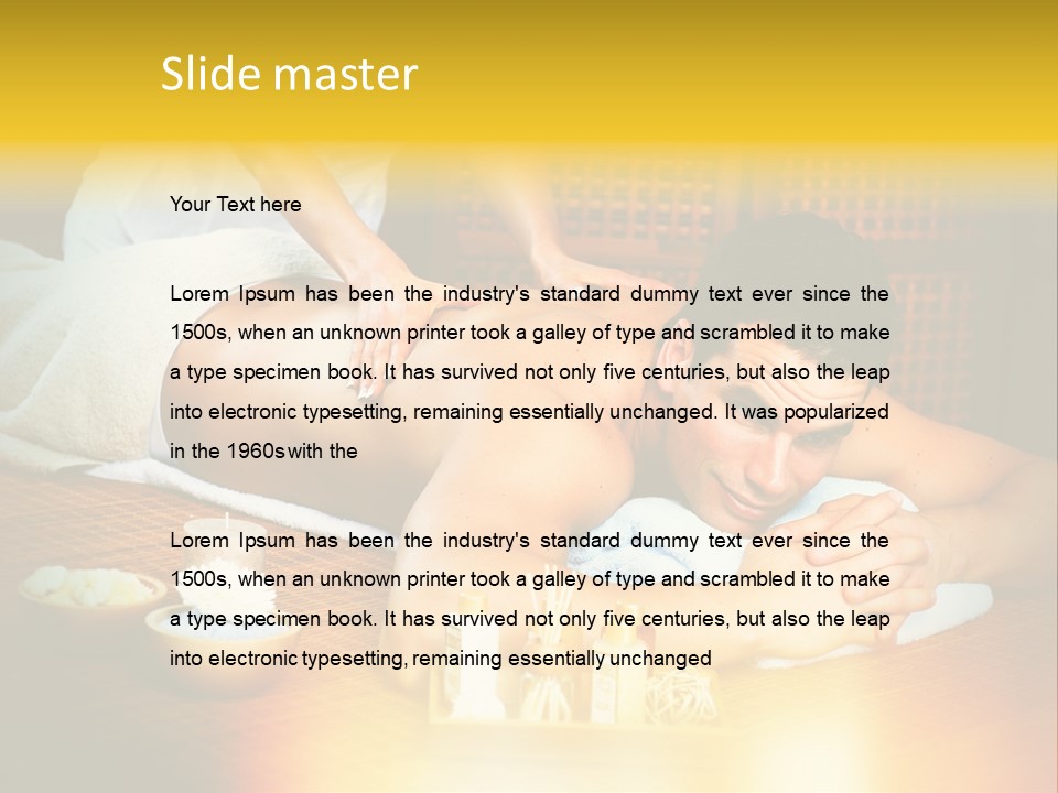 A Man Getting A Back Massage At A Spa PowerPoint Template