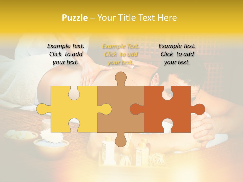 A Man Getting A Back Massage At A Spa PowerPoint Template