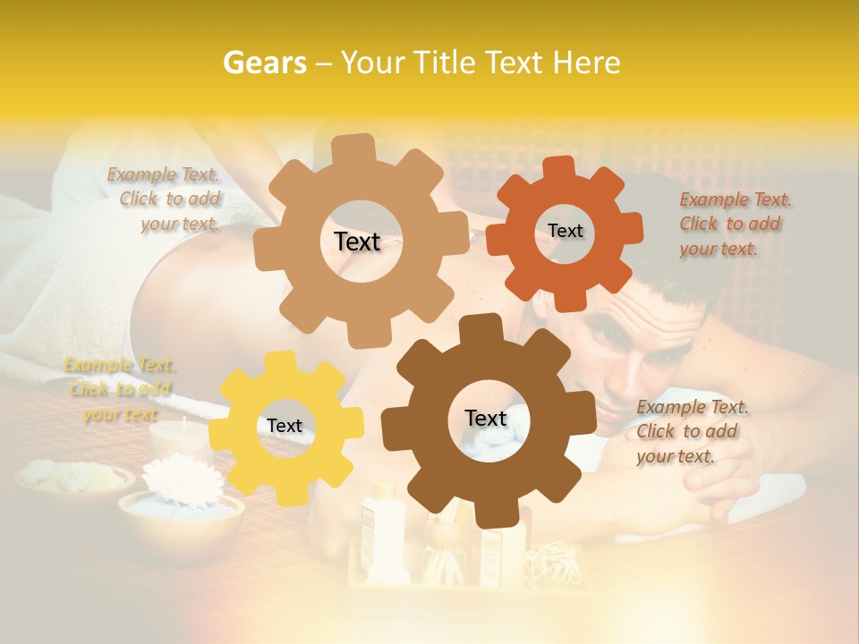 A Man Getting A Back Massage At A Spa PowerPoint Template