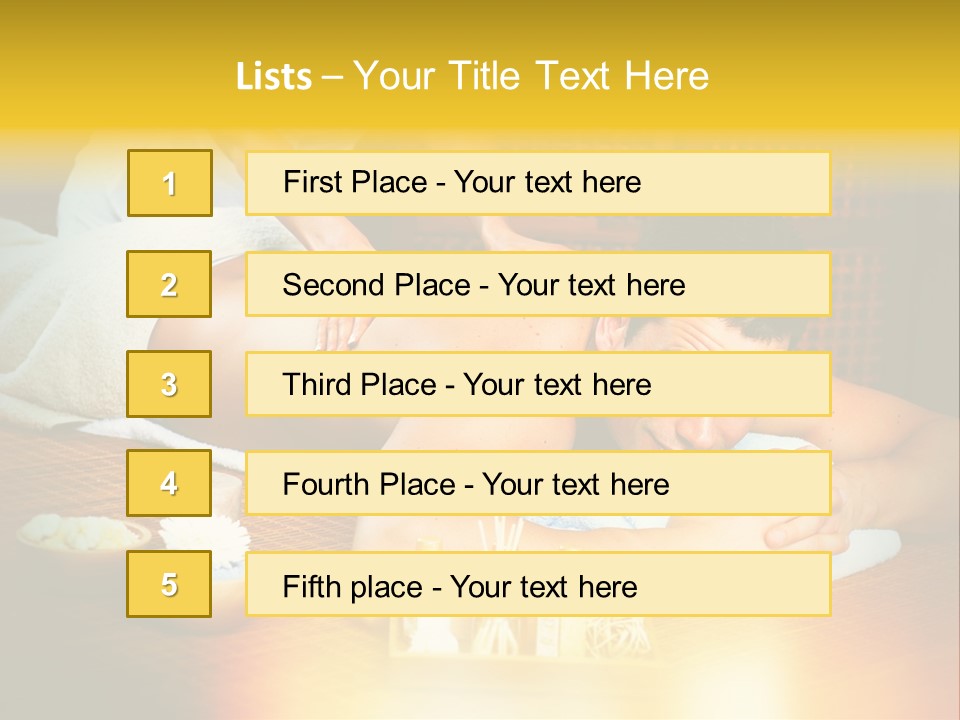 A Man Getting A Back Massage At A Spa PowerPoint Template