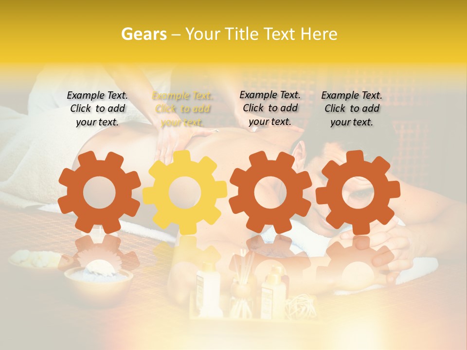 A Man Getting A Back Massage At A Spa PowerPoint Template