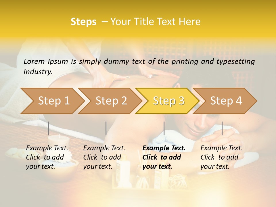 A Man Getting A Back Massage At A Spa PowerPoint Template