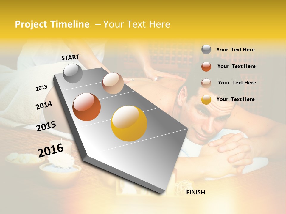 A Man Getting A Back Massage At A Spa PowerPoint Template