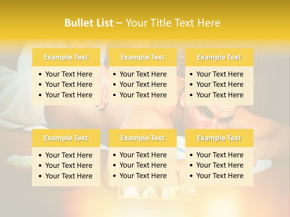 A Man Getting A Back Massage At A Spa PowerPoint Template