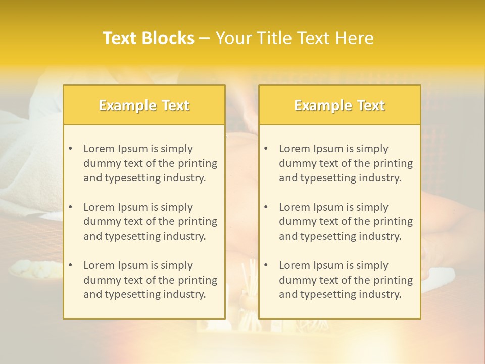 A Man Getting A Back Massage At A Spa PowerPoint Template