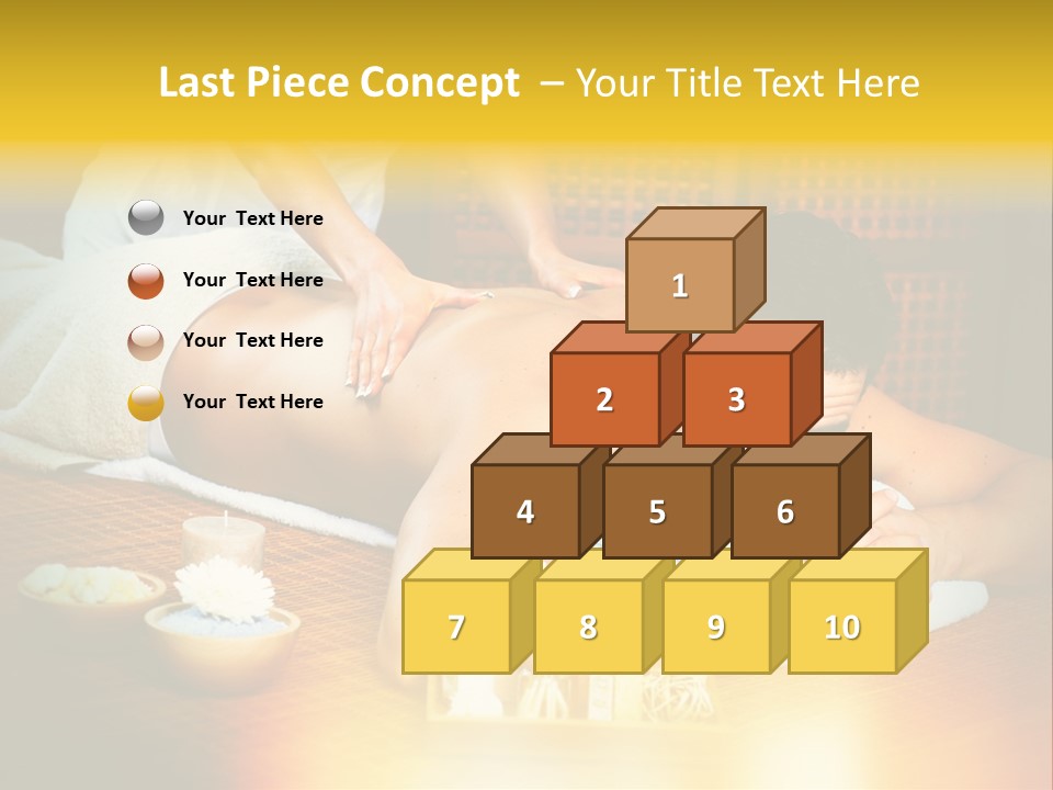 A Man Getting A Back Massage At A Spa PowerPoint Template