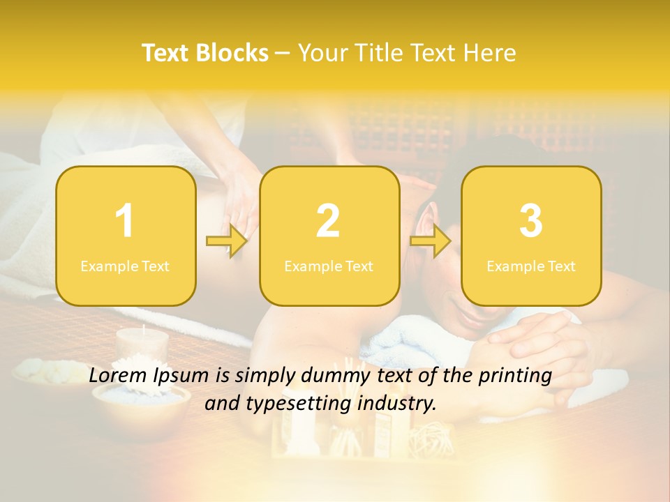 A Man Getting A Back Massage At A Spa PowerPoint Template