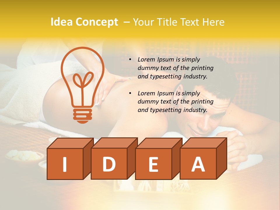 A Man Getting A Back Massage At A Spa PowerPoint Template