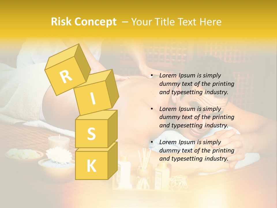 A Man Getting A Back Massage At A Spa PowerPoint Template