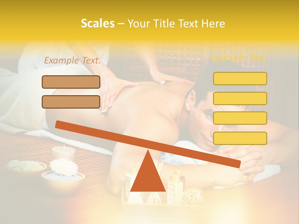 A Man Getting A Back Massage At A Spa PowerPoint Template